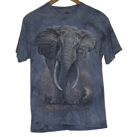 The Mountain Tie Dye Elephant 🐘 Size Medium Short Sleeve Tee - Picture 1 of 8